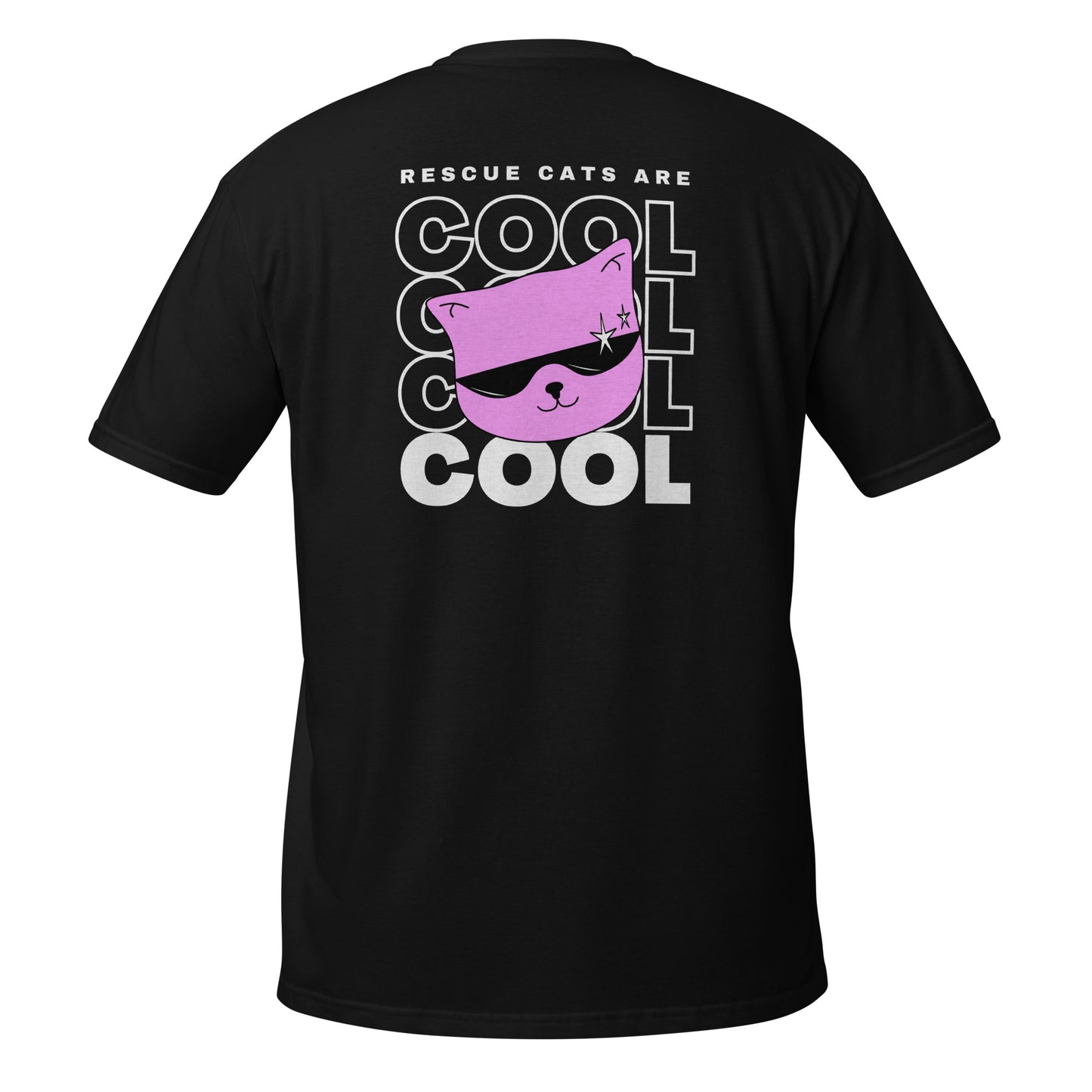 Rescue Cats Are Cool Back Design Unisex T-Shirt