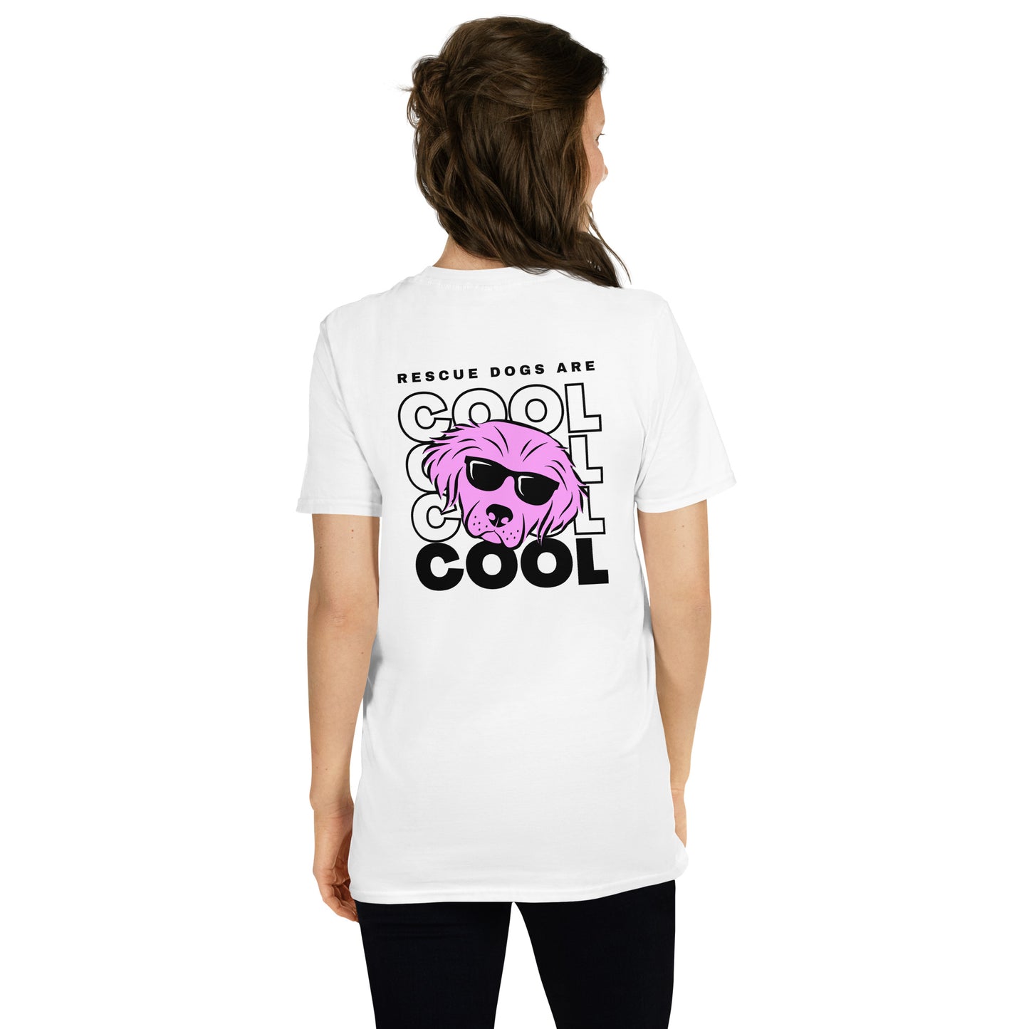 Rescue Dogs Are Cool Back Design Unisex T-Shirt