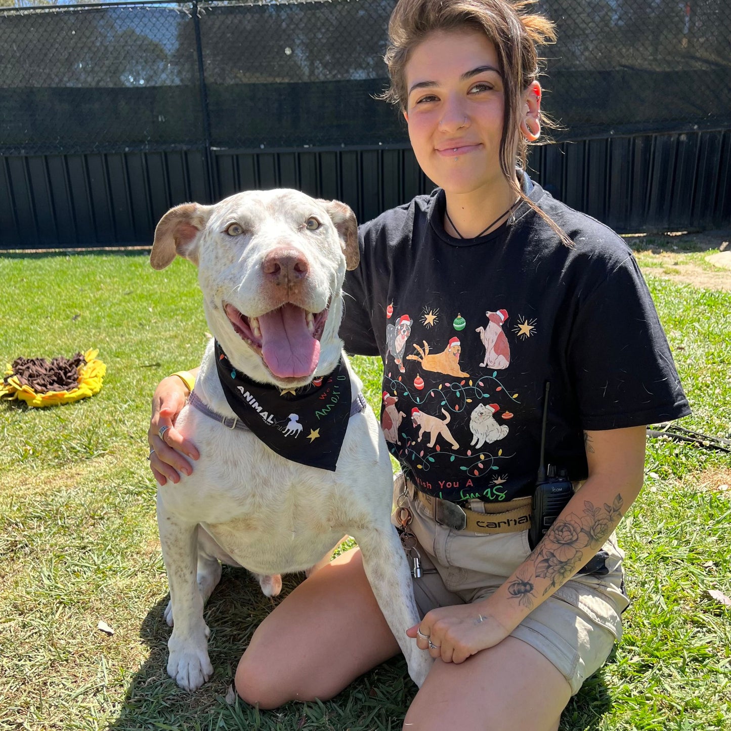 Merry Woofmas Black Bandana