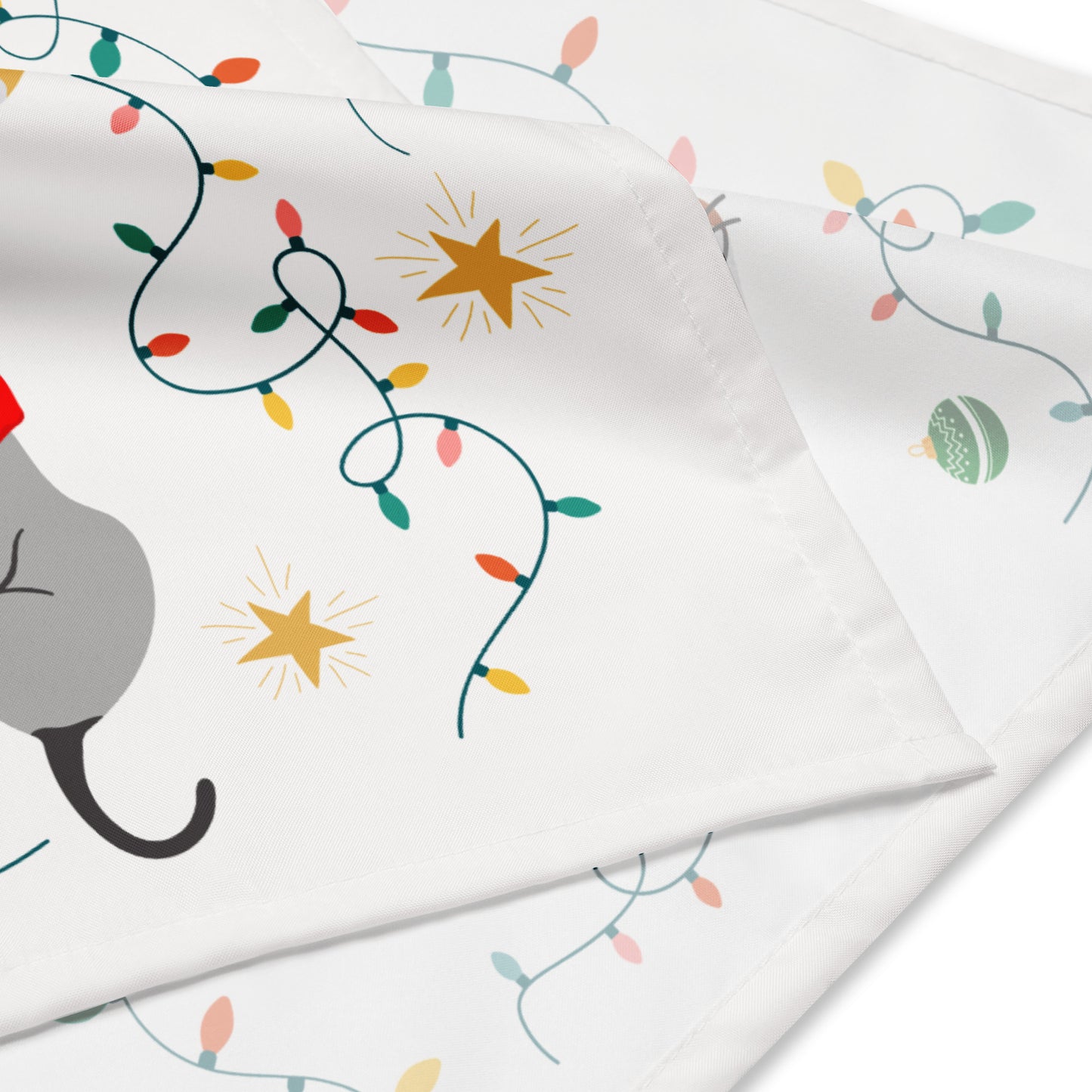 Merry Catmas White Bandana