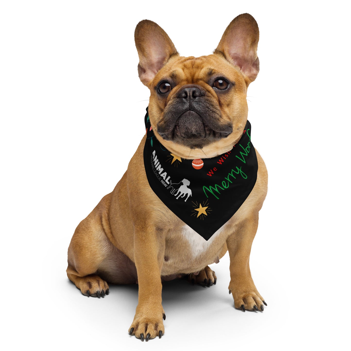 Merry Woofmas Black Bandana