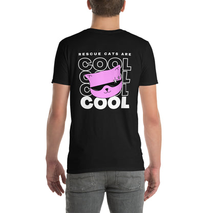 Rescue Cats Are Cool Back Design Unisex T-Shirt